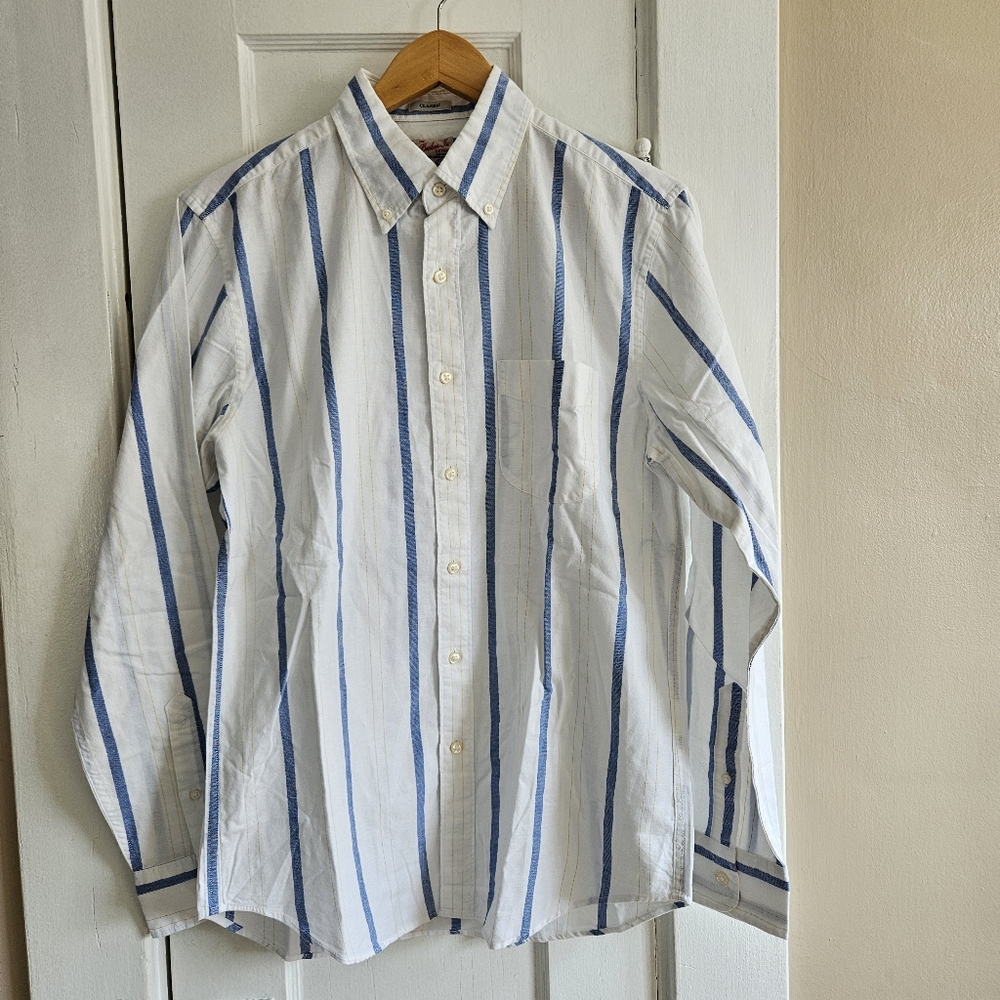 Classic Fit Broken-in J. Crew Striped Oxford. Style BE996